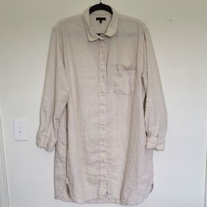 Quince Linen Shirt Dress In Sand